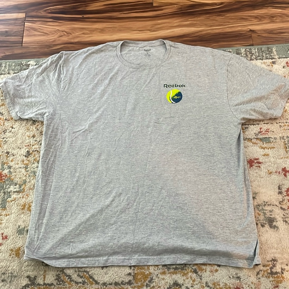 Reebok Tennis Shirt, Gray XL